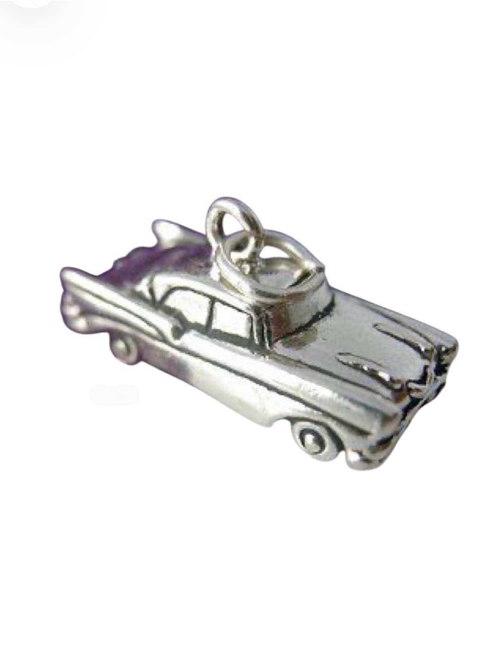 925 Sterling Silver Vehicle 50’s Chevrolet 3D Hot Rod Charm Pendant